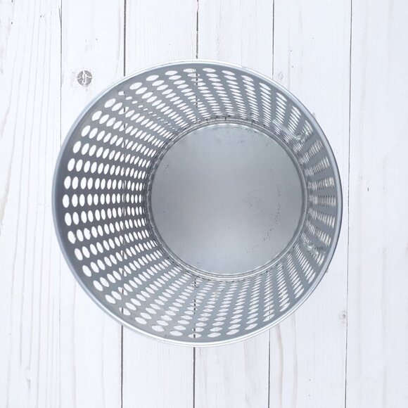 Edison Utensil Cup Metal Organizer 6.5x5.5 inch Silver - Picture 3 of 3